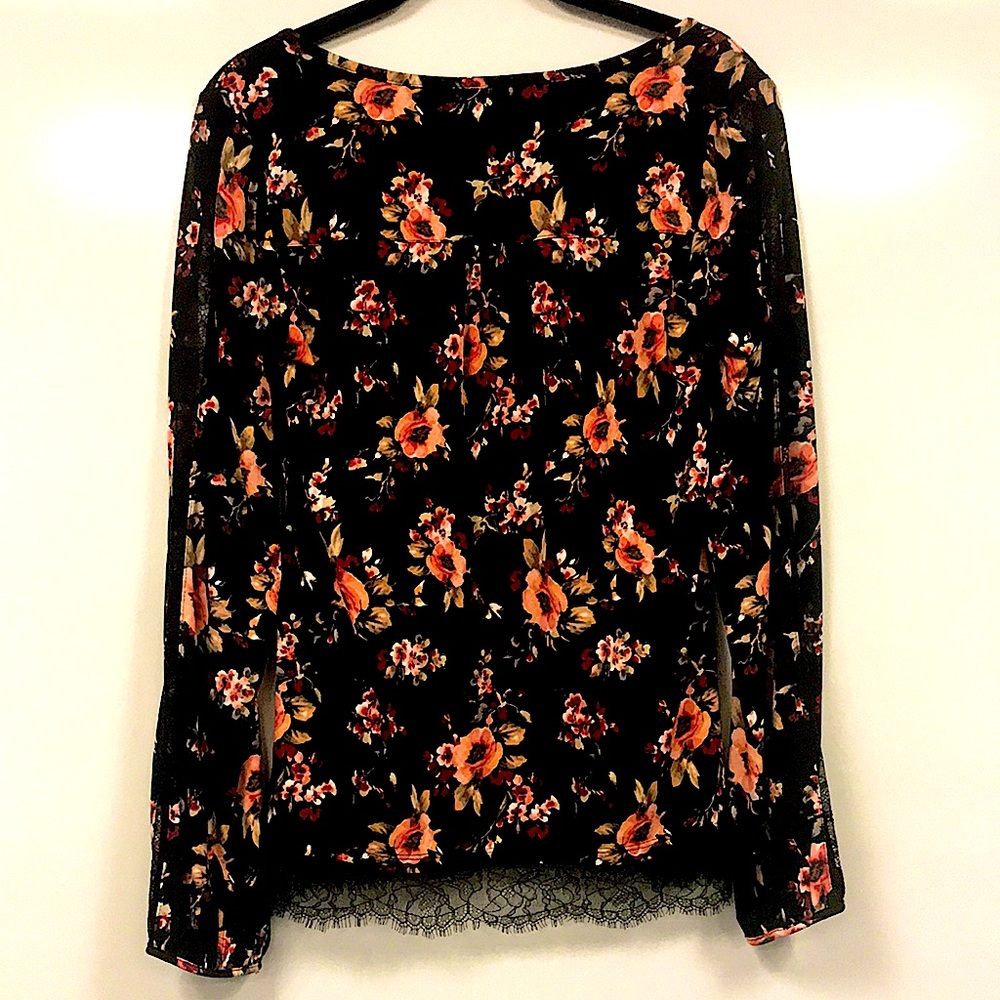 WHBM flower blouse